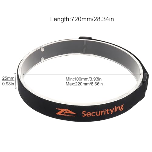 SecurityIng Adjustable Elastic Headband, 28.34in Length, 2Pack - style: Headlamp Strap