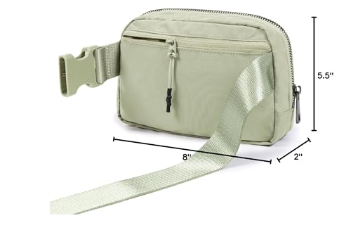 ODODOS Unisex Mini Belt Bag with Adjustable Strap Small Fanny Pack for Workout Running Traveling Hiking, Desert Sage - color: Desert Sage