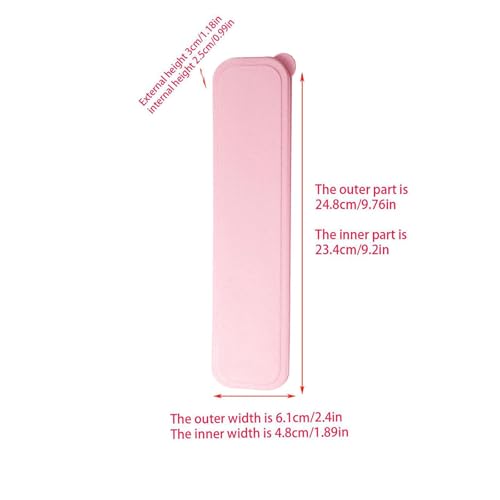 1Pcs Simple Utensil Holder with Lid, Reusable Utensils Wheat Straw Travel Cutlery Box，Portable Flatware Box Travel Tableware Storage Case, Simple Tableware Storage Box Case for Cutlery Kit (Pink) - color: Pink