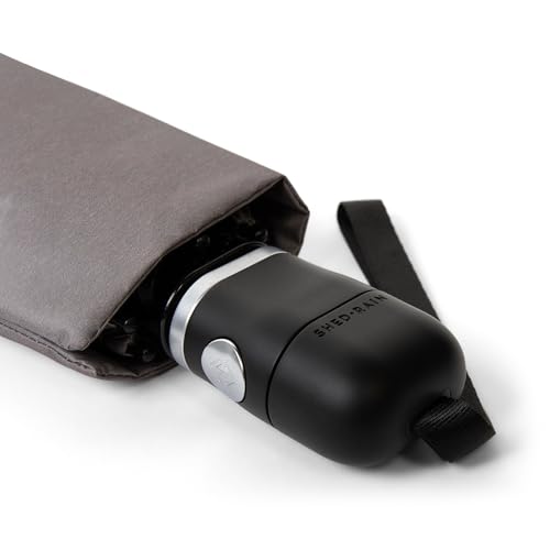 ShedRain Super-Slim Travel Compact Umbrella, Auto Open Close, UPF 50+ - color: Hearth