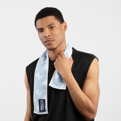 MISSION Instant Cooling Up to 8 Hours Enduracool+ Mini Performance Towel, 2 Pack, UPF 50, Fast Drying, for Outdoors, Running, Sports, Hiking, Camping, Gym (Ash Gray & Soft Blue)