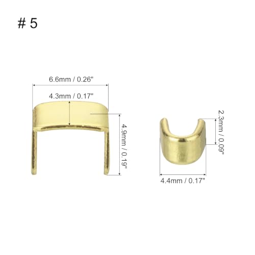 uxcell #5 Zipper Slider Retainers Kit, 20Pcs Bottom Stops & 40Pcs Top Stops for Bags Coats Jackets Closed-end Zippers Replacing, Light Gold - color: Light Gold, size: #5