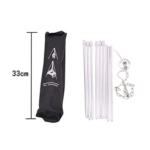 Portable Mini Camping Tripod - Campfire Cooking Dutch Oven Tripod Cooker & Grill Stand - Adjustable Height - Cooking Lantern Hanging Pot Holder with Storage Bag
