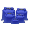 TRENDBOX Roll Top Waterproof Dry bag Kit Storage Compression Bag Sack Poch Packing Organizers Water Resistant Camping Travel - color: Set of 5 - Blue