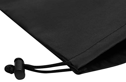 PALTERWEAR Drawstring Pouch (8 x 11 Inch, 12 Pack, Black) Nylon Cinch Bag with Toggle for Travel, Gym and Storage - color: Black, size: 8 x 11 - 12 pack