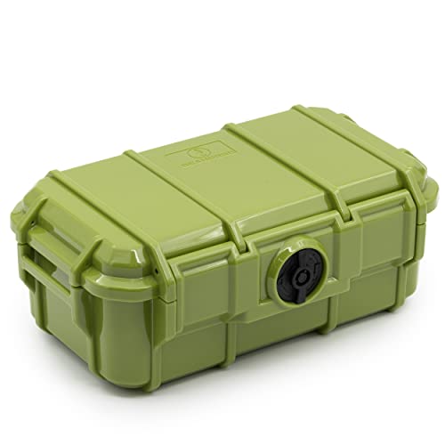 Seahorse 57 Portable Waterproof Dry Box Protective Case - Travel Safe/Mil Spec / IP67 Waterproof/USA Made - for Cameras, Action Cams, Ammunition, Rifle Ammo, Marine (Green) (SE57GR) - color: Green