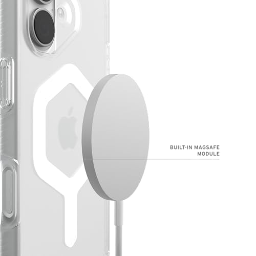 URBAN ARMOR GEAR UAG Designed for iPhone 17 Case Plyo - Compatible with MagSafe Transparent Military Grade Protective Cover, Ice/White - color: Plyo - Ice/White