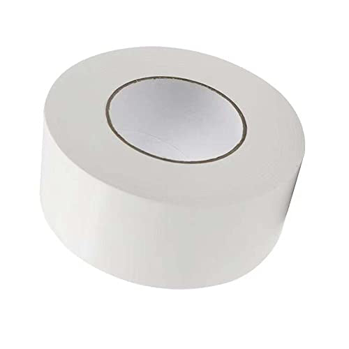 Multi Purpose White Duct Tape 2 Inch X 33 Yards, Heavy Duty Strong Adhesive Tape, No Residue, Waterproof All Weather, Tear by Hand, Industrial Repairs - color: White, size: 2 Inches x 33 Yards