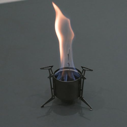 Titanium Backpacking Stove System, Cup/Portable Alcohol Stove/Foldable Spork -750ml Camping Combo (only stove) - color: only stove