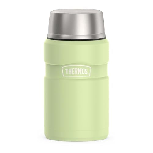 THERMOS Stainless King Food Jar with Bowl, 24oz, Matte Green - color: Matte Green, size: 24 Ounces