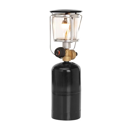 Stansport Propane Mantel Lantern – Outdoor Light with Adjustable Brightness, Carry Handle, Ventilated Hood, High-Output, Portable, for Emergency, Backpacking, Camping – Mantels Included - style: Single