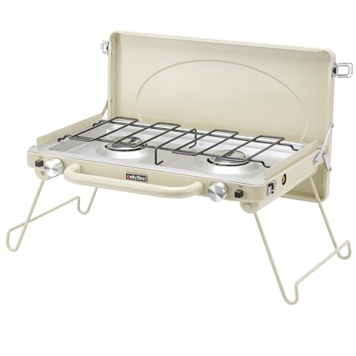 Portable Camping stove 2-Burner - color: Off-white