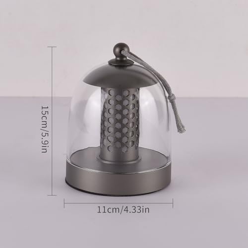 Camping Lantern, IPX4 Waterproof Touch Control LED Night Light, USB Rechargeable & Long Lasting Battery, Portable Hanging Tent Lamp for Outdoor Camping Hiking Backpacking,Silver Gray - color: Gray