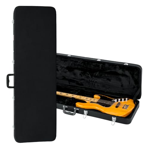 Gator Cases Hard-Shell Wood Case for Electric Bass Guitars, Fits Fender Precision/Jazz Bass, & More (GWE-BASS) - style: Bass