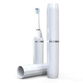 Long Ventilated Electric Toothbrush Travel Case, Portable Holder, Fits Most Standard Straight Electric Toothbrushes (White) - color: White