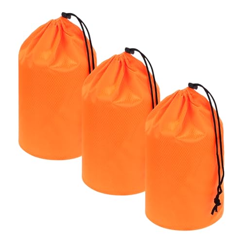 Drawstring Bag with Toggle Cinch Sack and Ditty Pouch Durable Ditty - color: Orange, size: 6x12inch