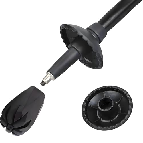 6Pcs Trekking Pole Tips Replacement Protectors, Rubber Feet for Hiking Pole Tips Rubber Tips Accessories, Fits Most Standard Walking Sticks Shock Absorbing(11mm/0.43" Hole Diameter) - size: 1a7