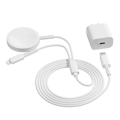 for 2 in 1 USB C Watch Charger, Magnetic iWatch Fast Charging Cable 6ft with 20W Charger Block Compatible with Apple Watch Series Ultra /9/8/7/6/SE/5/4/3/2/1/iPhone 14/13/12/11/XS - style: 2-in-1For Apple 14 Charging Cable with Charger