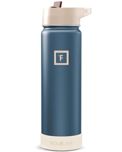 IRON °FLASK 24 oz Wide Mouth Water Bottle with Straw - color: Desert Oasis, size: 24 Ounces, style: Straw - 24 Oz (1 Lid)