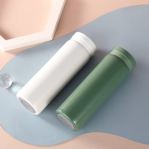 Mini Thermos Cute Water Bottle - 7 oz Tiny Insulated Vacuum 18/10 Stainless Steel Small Flask - Leak Proof & Spill Proof & Keeps Cold and Hot for Drink, Coffee, Tea - Green - color: Green, size: 6.8 Ounces