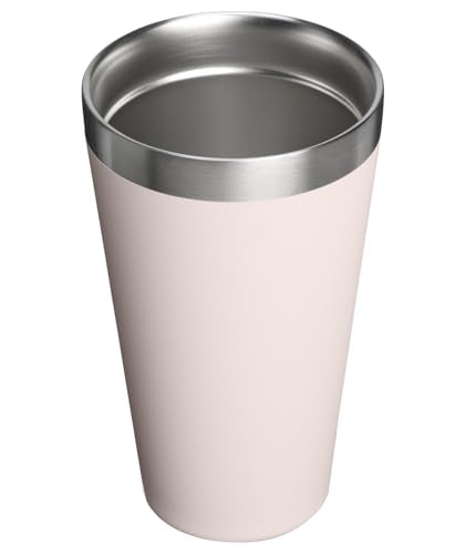 STANLEY Adventure Stacking Beer Pint Glass | Stackable Drinking Cup for Cold Beverages | Dishwasher Safe | Insulated Stainless Steel Tumbler | BPA-Free - color: Rose Quartz, style: Modern