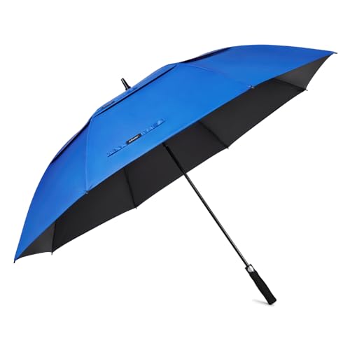 G4Free 47/54/62/68 Inch UV Protection Golf Umbrella Oversized Sun Umbrella | UPF 50+, Auto Open, Vented Double Canopy, Extra Large Coverage, Heavy Duty, Windproof Stick Umbrella - color: Royal Blue/Black, size: 47 inch