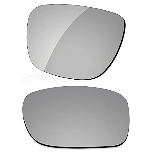 LenzReborn High-impact Polarized Lens Replacement for Oakley Sliver XL OO9341 Sunglass - More Options - color: Dark Black + Silver Grey