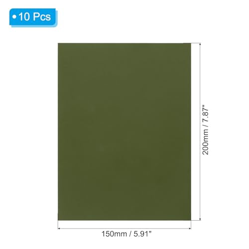 PATIKIL Down Jacket Repair Patch 6" x 8", 10 Pack Self Adhesive Nylon Fabric Patch for Tent Clothes Outdoor Camping Gear, Army Green - color: Army Green