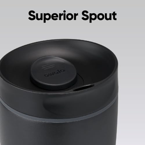 Owala SmoothSip Slider Insulated Travel Coffee Cup 20 oz Very Very Dark - color: Very, Very Dark, size: 20 Ounces