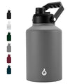 BJPKPK 128oz Insulated Water Bottle, 1 Gallon Water Jug, Stainless Steel - color: Gray, style: 128oz
