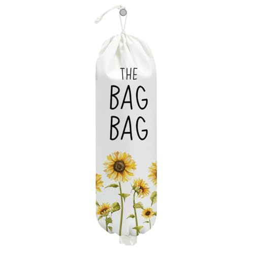 Sunflower Plastic Bag Holder, Wall Mount Grocery Bag Holder for Plastic Bags - color: multicolour 0276