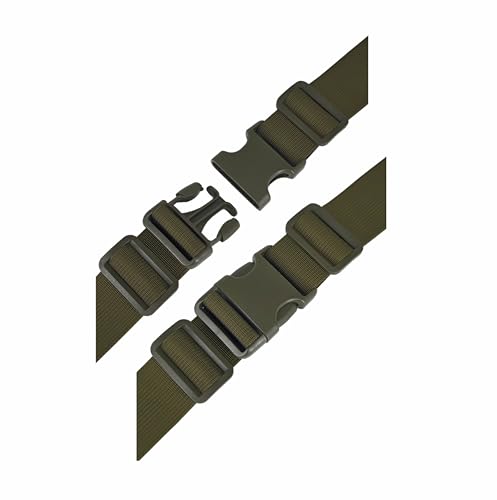 Army Green Side Release Buckles for 1 Inch Width Luggage Straps Backpack Belt Dog Collar Buckle x 6 Tri-Glide Fasteners Clips x 12 - color: Army Green, size: 1"