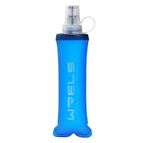 Soft Flasks Running Water Flask Folding Soft Water Bottles Small for Outdoor Sports Hiking Hydration Pack 5oz/8oz/17oz(BLUE,8oz) - color: Blue, style: 250ml/8oz