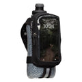 Nathan SpeedDraw 2 Insulated Handheld Running Water Bottle Flask 18oz – Double-Wall Insulation, Ergonomic Grip, Blast Valve Cap, Phone & Key Storage Pockets, Reflective Design - color: 18oz Clearview - Black
