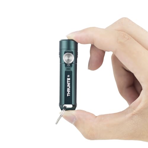 ThruNite Ti Mini Keychain Flashlight USB-C Rechargeable 650 Lumens (Blue) | IPX-6 Waterproof EDC Pocket Light, Magnetic Tail, 5 Modes, 6061-T6 Aluminum, 26.5g for Camping Hiking Everyday Carry Gift - color: Genie Blue