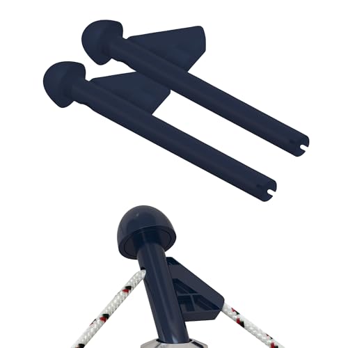 DL Fender Rod Holder 2 Pack For Boat Fenders - Effortless Fender Management With Versatile Boat Docking Tool - Multifunctional Fender Adjuster Holder Also Doubles as Boarding and Exiting Handle - Blue - color: Navy Blue, size: Pack of 2