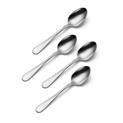 Oneida Flight Teaspoons Silverware Set for 4, Flatware | mirror finish, dishwasher safe | cutlery set for kitchen and dining, utensil set, kitchen gifts for women, heavy duty - style: Teaspoons, Set of 4