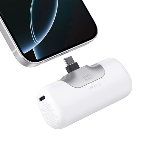 iWALK Portable Charger 5500mAh Next-Gen Small Power Bank 22.5W Fast Charging Battery USB-C Portable Phone Charger for iPhone 17/16/15 17 Plus 17 Pro Max iPad, Samsung Galaxy S25 S24 S23 Android, White - color: White