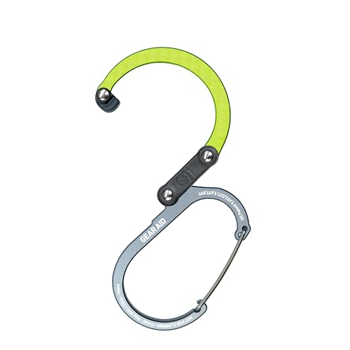 GEAR AID HEROCLIP (Small) Carabiner Gear Clip and Hook, for Hanging Bags, Purses, Lanterns, Strollers, Tools, Helmets, Water Bottles, and More - color: Nav Green, style: 1 Pack