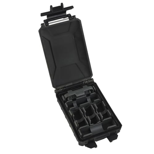 WoSporT Tactical Modular Battery Storage Organizer, MOLLE Military Hunting Vest Carry 18650/AAA/CR123A/18350 Battery Box Holder Case - color: BCP