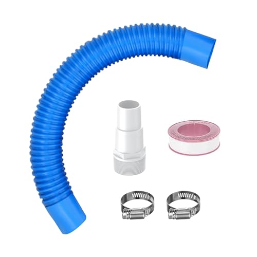 Pool Sand Filter Pump Hose– 1.25'' Diameter Pool Hose Replacement for Above Ground Pools Compatible with Intex & Coleman Pump Sand Filter and Saltwater Systems (1 pack blue) - color: 1 pack blue
