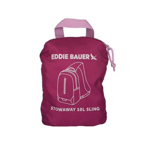 Eddie Bauer Stowaway Packable Sling Bag | Travel | Outdoor | Lightweight | Compact | Ripstop Nylon, Port Red-10L - color: Port Red