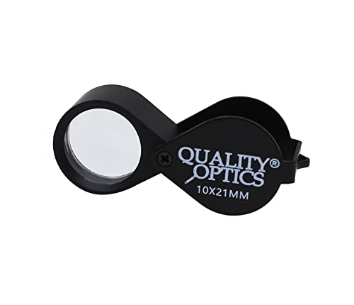 USA Folding Jewelers Loupe Style Pocket Magnifier - style: 10X Economy Black Loupe