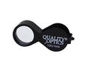 USA Folding Jewelers Loupe Style Pocket Magnifier - style: 10X Economy Black Loupe