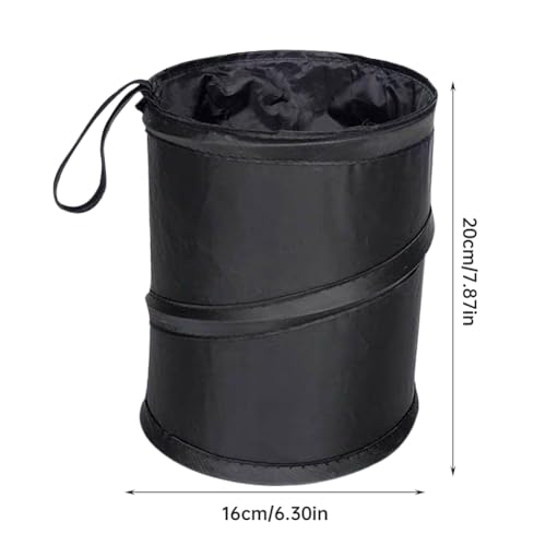 PUXING 2PCS Car Trash Can - Mini Collapsible Pop-up Car Garbage Can | Waterproof Hanging Car Trash Bag w/Elastic Band,Portable Garbage Bin for Car/Home,Travel