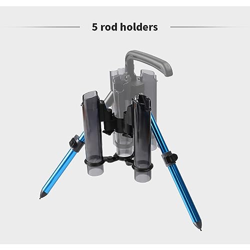 3-Tude Portable Fishing Rod Holder - Stand Holds Up to 3 Rods, Outdoor Fishing Gear Equipment Organizer - color: Accessories-add 2 tube