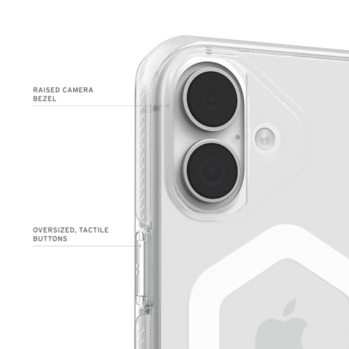 URBAN ARMOR GEAR UAG Designed for iPhone 17 Case Plyo - Compatible with MagSafe Transparent Military Grade Protective Cover, Ice/White - color: Plyo - Ice/White