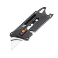 EDC Slide Utility Knife With Bottle Opener Hex Wrench Safety Lock Quick Change Mechanism 5 Extra SK5 Replacement Blade Lightweight Black G10 Handle Multitool Box Cutter Men Father Diy Gift Choice