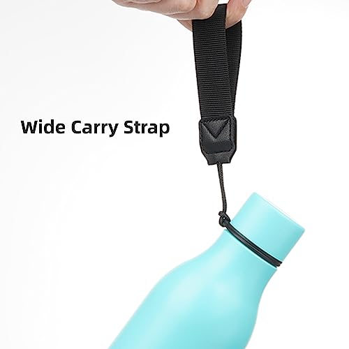 Konokyo 18 oz Insulated Stainless Steel Metal Water Bottle with Strap - color: Turquoise, size: 18 Ounces