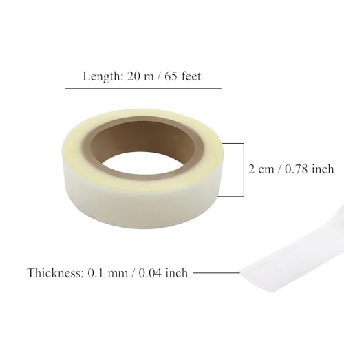 1 Roll Clear 65′ Hot Melt Tape, Seam Sealer Repair Adhesive Fusible Tape, Waterproof Iron on Hot Melt Seam Sealing Tape Fabric Repair Tape for Outdoor Gear Raincoat Tent Awning Sportswear